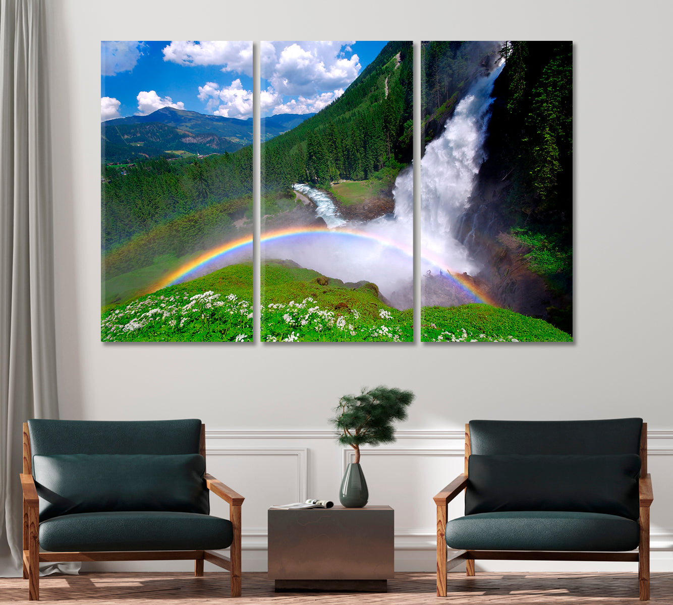 Krimml Waterfalls Austria Nature Landscape Canvas Print-Canvas Print-CetArt-1 Panel-24x16 inches-CetArt