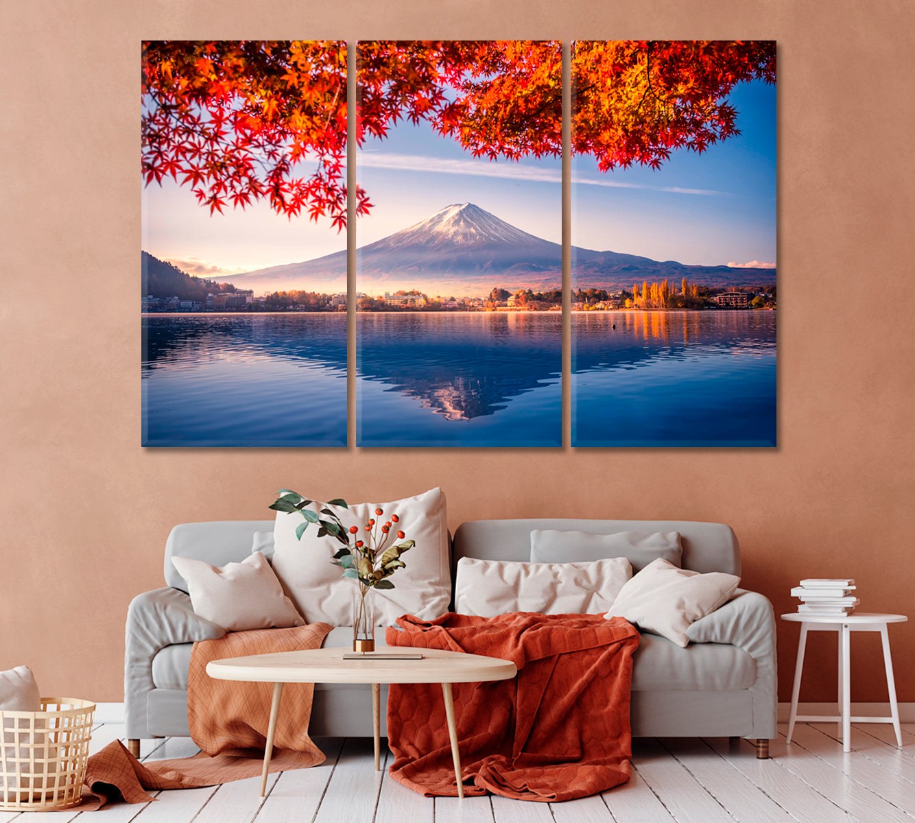 Mount Fuji Japan in Autumn Canvas Print-Canvas Print-CetArt-1 Panel-24x16 inches-CetArt