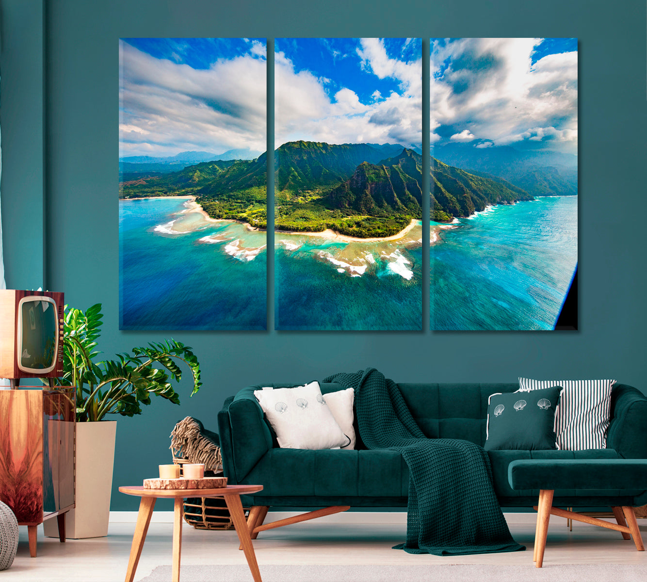 Na Pali Coast Kauai Canvas Print-Canvas Print-CetArt-1 Panel-24x16 inches-CetArt