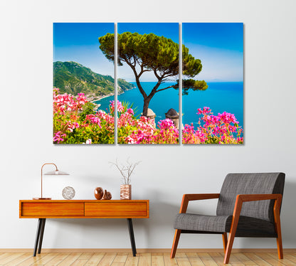 Amalfi Coast with the Gulf of Salerno Campania Italy Canvas Print-Canvas Print-CetArt-1 Panel-24x16 inches-CetArt