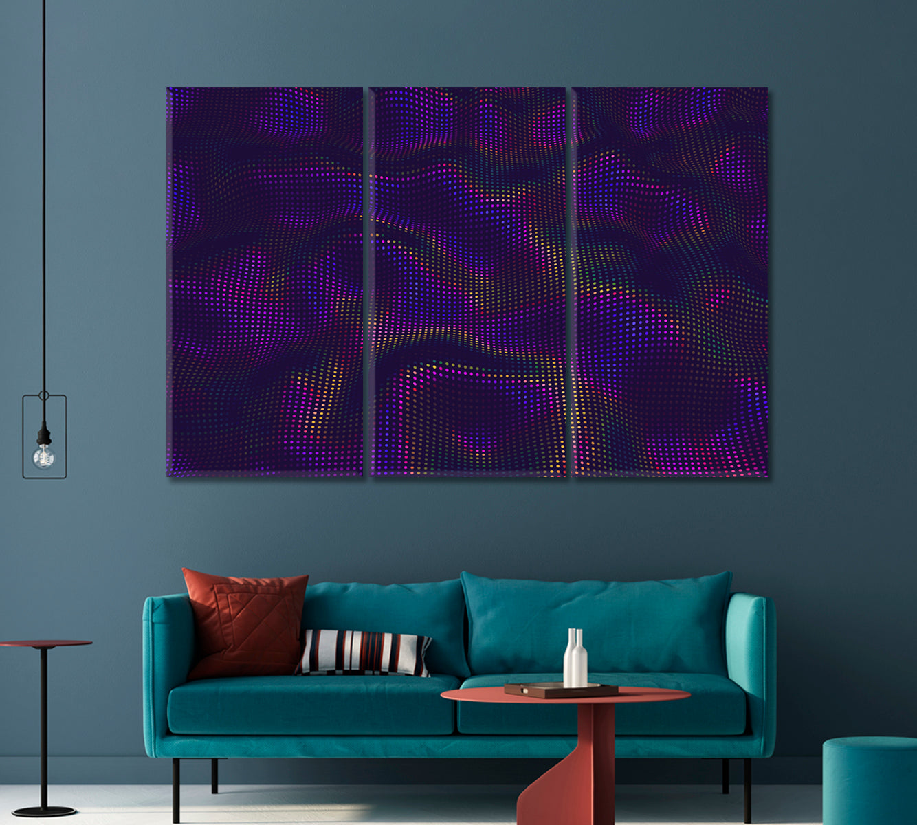 Holographic Iridescent Abstract Waves Canvas Print-Canvas Print-CetArt-1 Panel-24x16 inches-CetArt