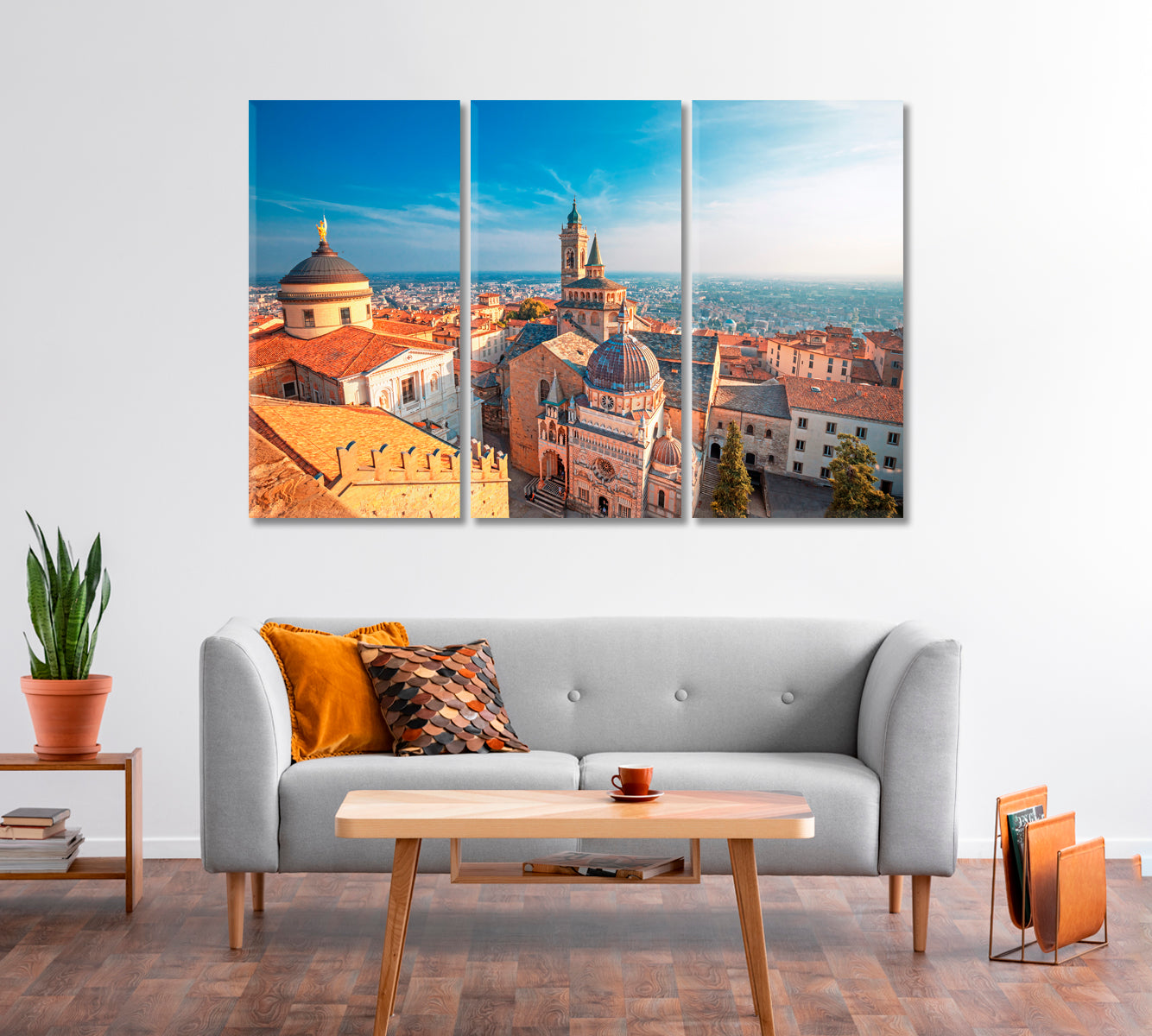 Old Town Citta Alta of Bergamo Italy Canvas Print-Canvas Print-CetArt-1 Panel-24x16 inches-CetArt