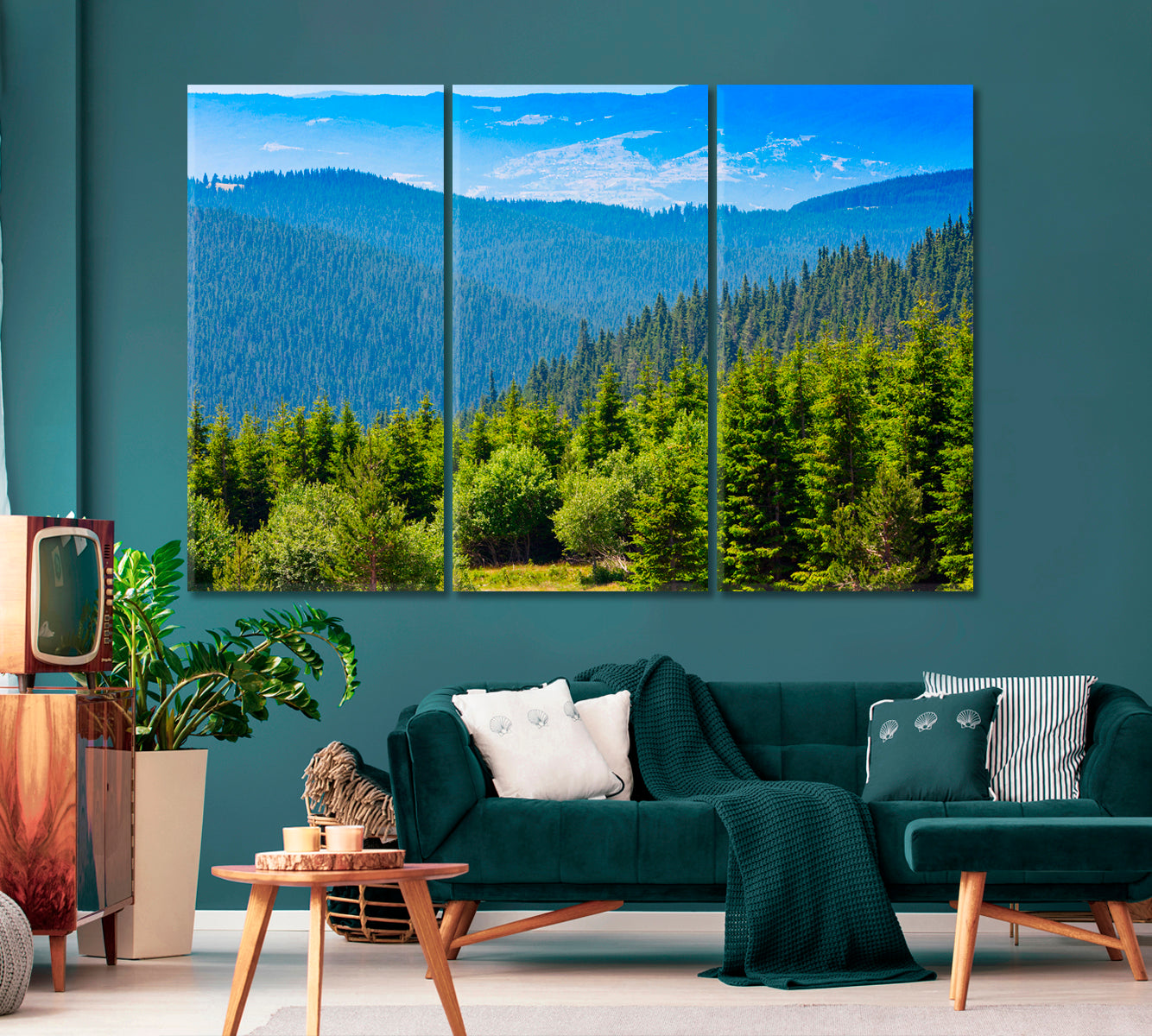 Aerial View of the Pine Forest Canvas Print-Canvas Print-CetArt-1 Panel-24x16 inches-CetArt