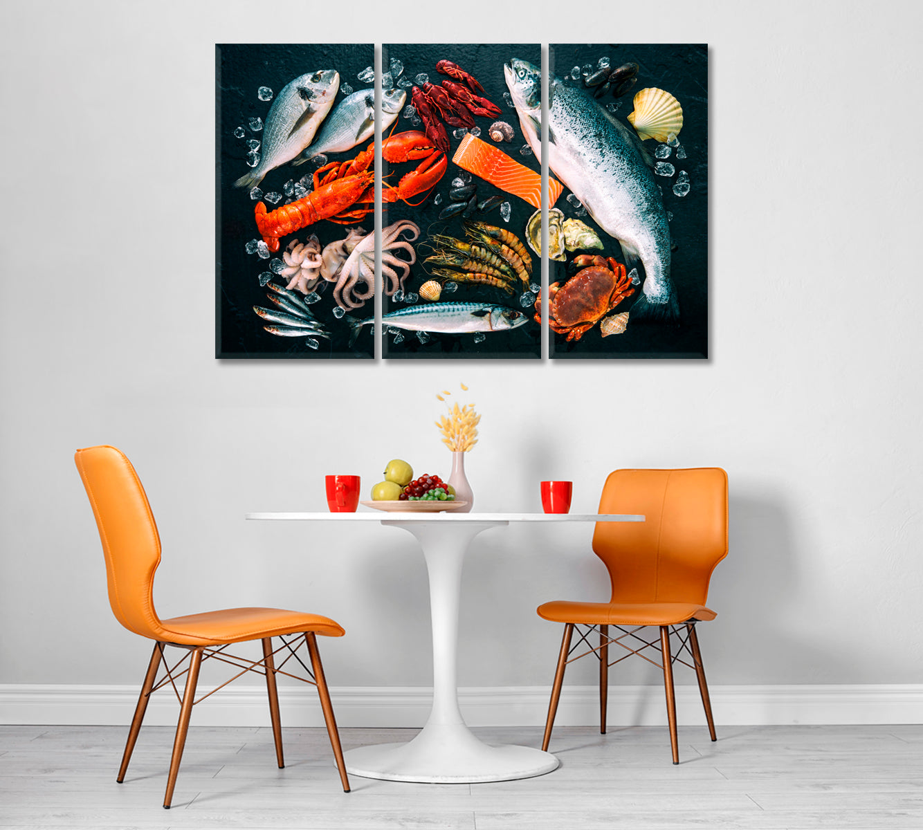 Fresh Fish and Seafood Canvas Print-Canvas Print-CetArt-1 Panel-24x16 inches-CetArt