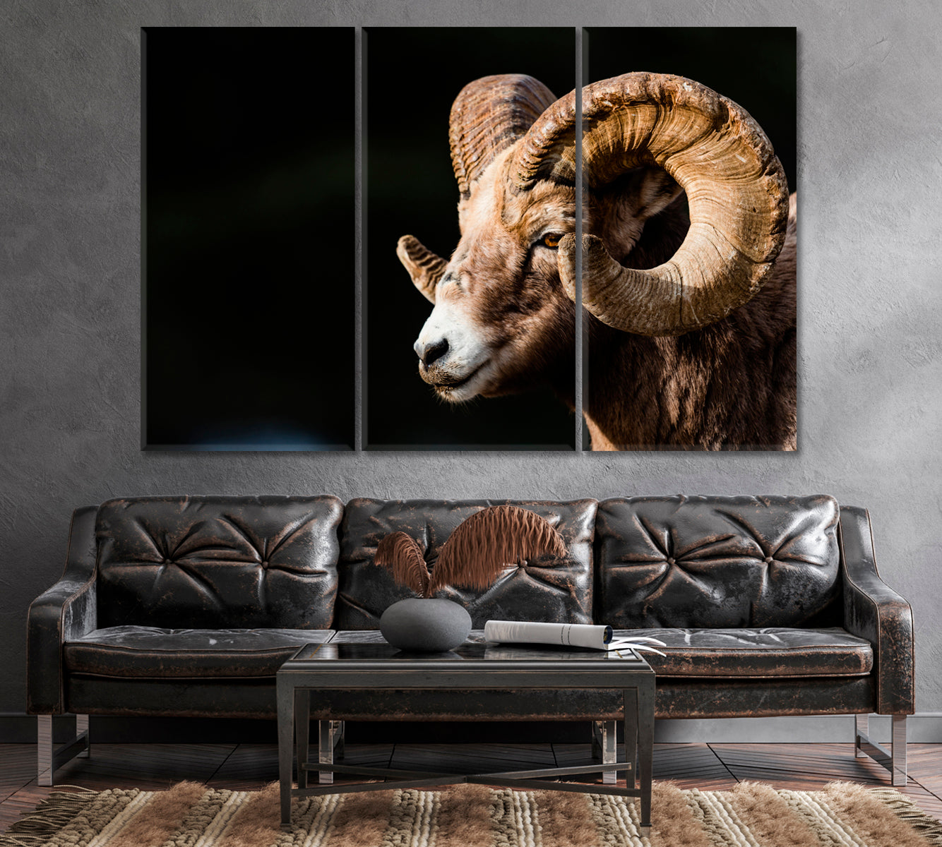 Bighorn Sheep Canvas Print-Canvas Print-CetArt-1 Panel-24x16 inches-CetArt