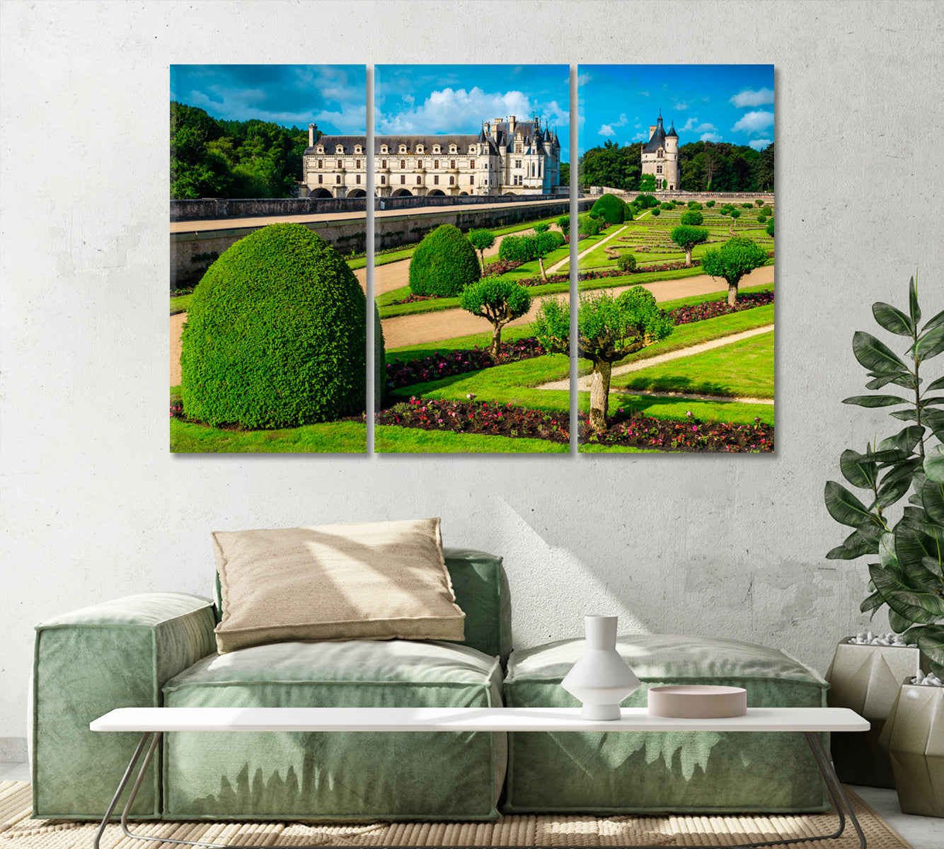 Chenonceau Castle Loire Valley France Canvas Print-Canvas Print-CetArt-1 Panel-24x16 inches-CetArt