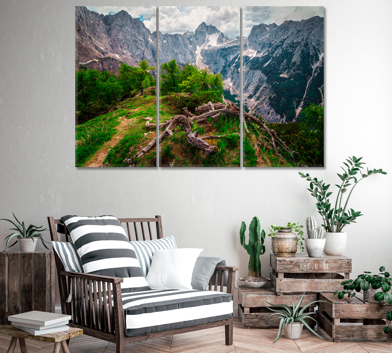 Mountain Landscape Canvas Print-Canvas Print-CetArt-1 Panel-24x16 inches-CetArt