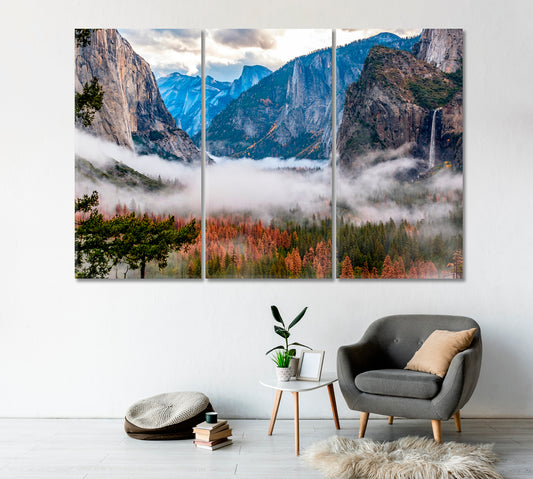 Valley of Yosemite National Park California USA Canvas Print-Canvas Print-CetArt-1 Panel-24x16 inches-CetArt