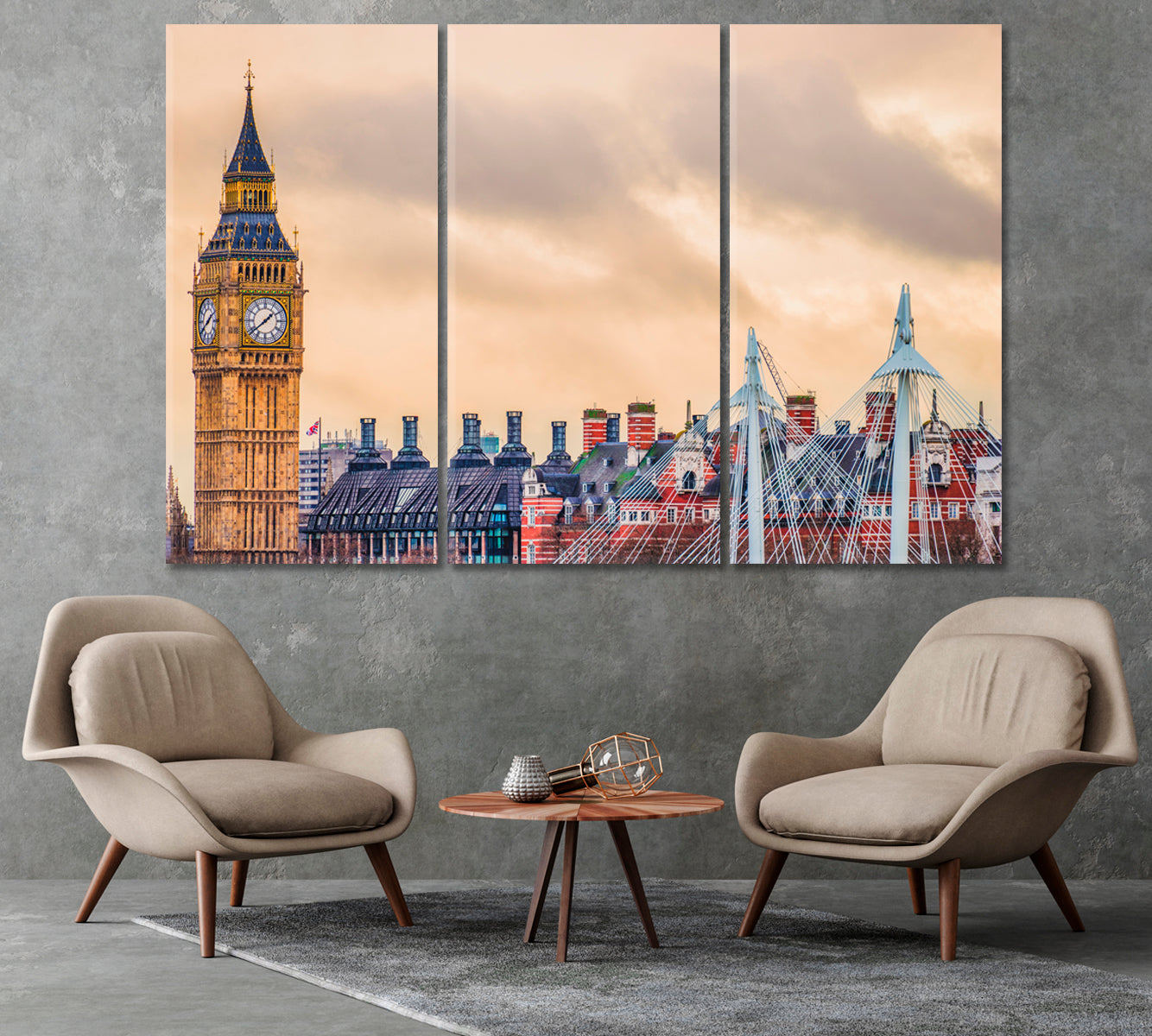 Elizabeth Clock Big Ben London Canvas Print-Canvas Print-CetArt-1 Panel-24x16 inches-CetArt