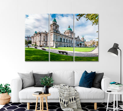 Belfast City Hall in Northern Ireland UK Canvas Print-Canvas Print-CetArt-1 Panel-24x16 inches-CetArt