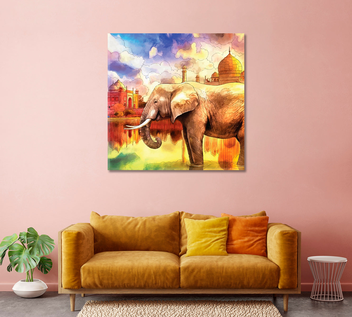 Beautiful Elephant Canvas Print-Canvas Print-CetArt-1 panel-12x12 inches-CetArt