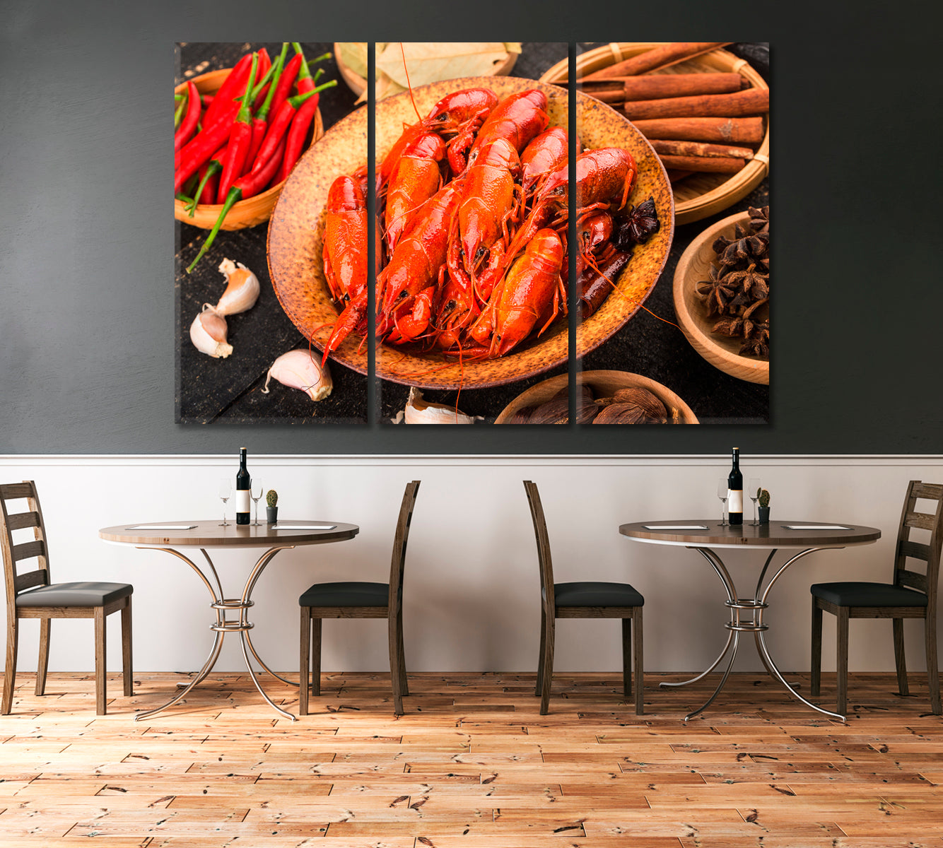 Red Boiled Crawfish Canvas Print-Canvas Print-CetArt-1 Panel-24x16 inches-CetArt