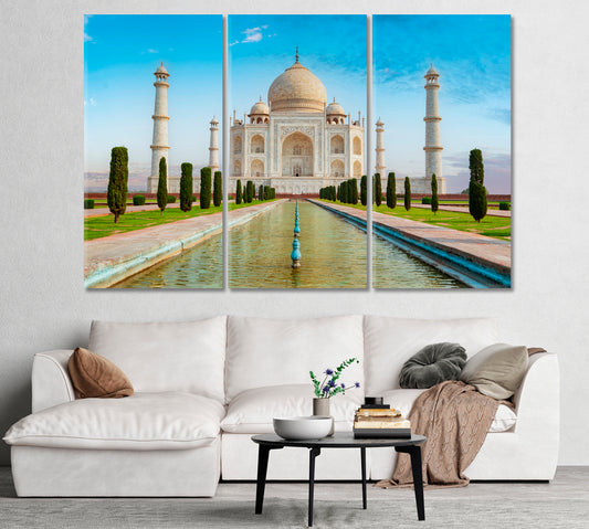 Taj Mahal Mosque India Canvas Print-Canvas Print-CetArt-1 Panel-24x16 inches-CetArt