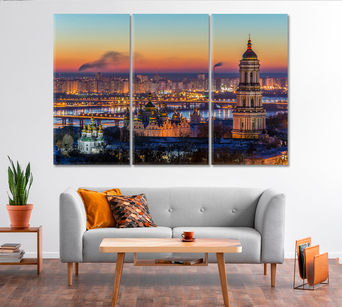 Sunrise over Kiev Pechersk Lavra Ukraine Canvas Print-Canvas Print-CetArt-1 Panel-24x16 inches-CetArt