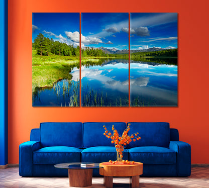 Lake in Altai Mountains Canvas Print-Canvas Print-CetArt-1 Panel-24x16 inches-CetArt