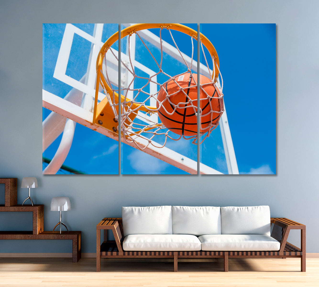 Basketball Ball Canvas Print-Canvas Print-CetArt-1 Panel-24x16 inches-CetArt