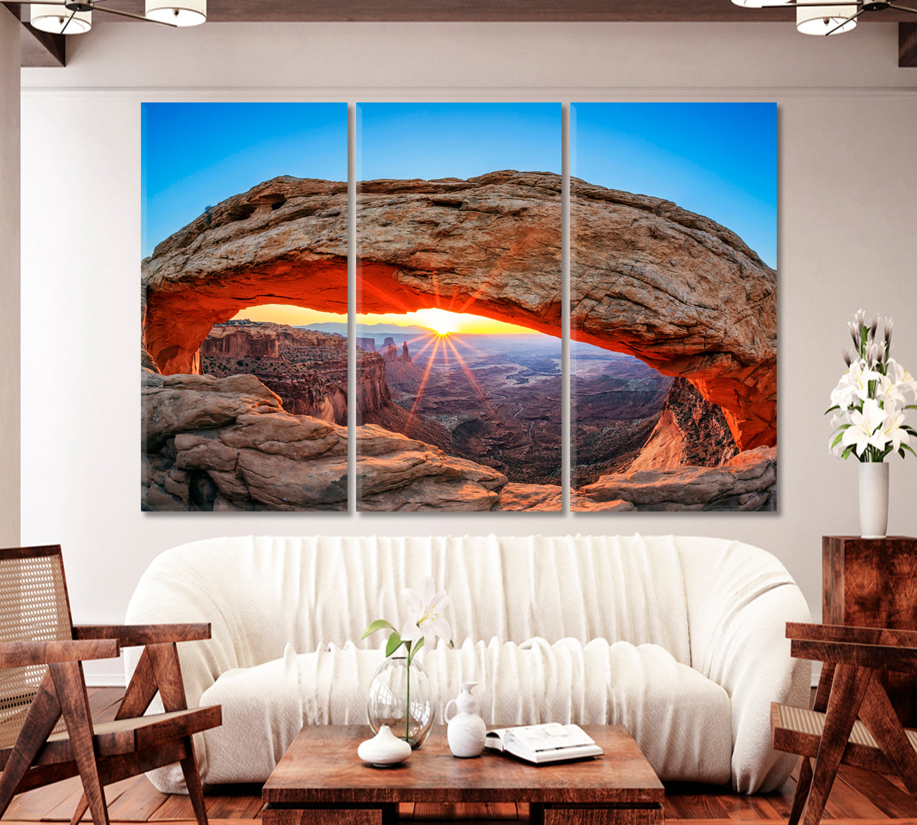 Sunrise at Arch Places Canyonlands Park Utah USA Canvas Print-Canvas Print-CetArt-1 Panel-24x16 inches-CetArt