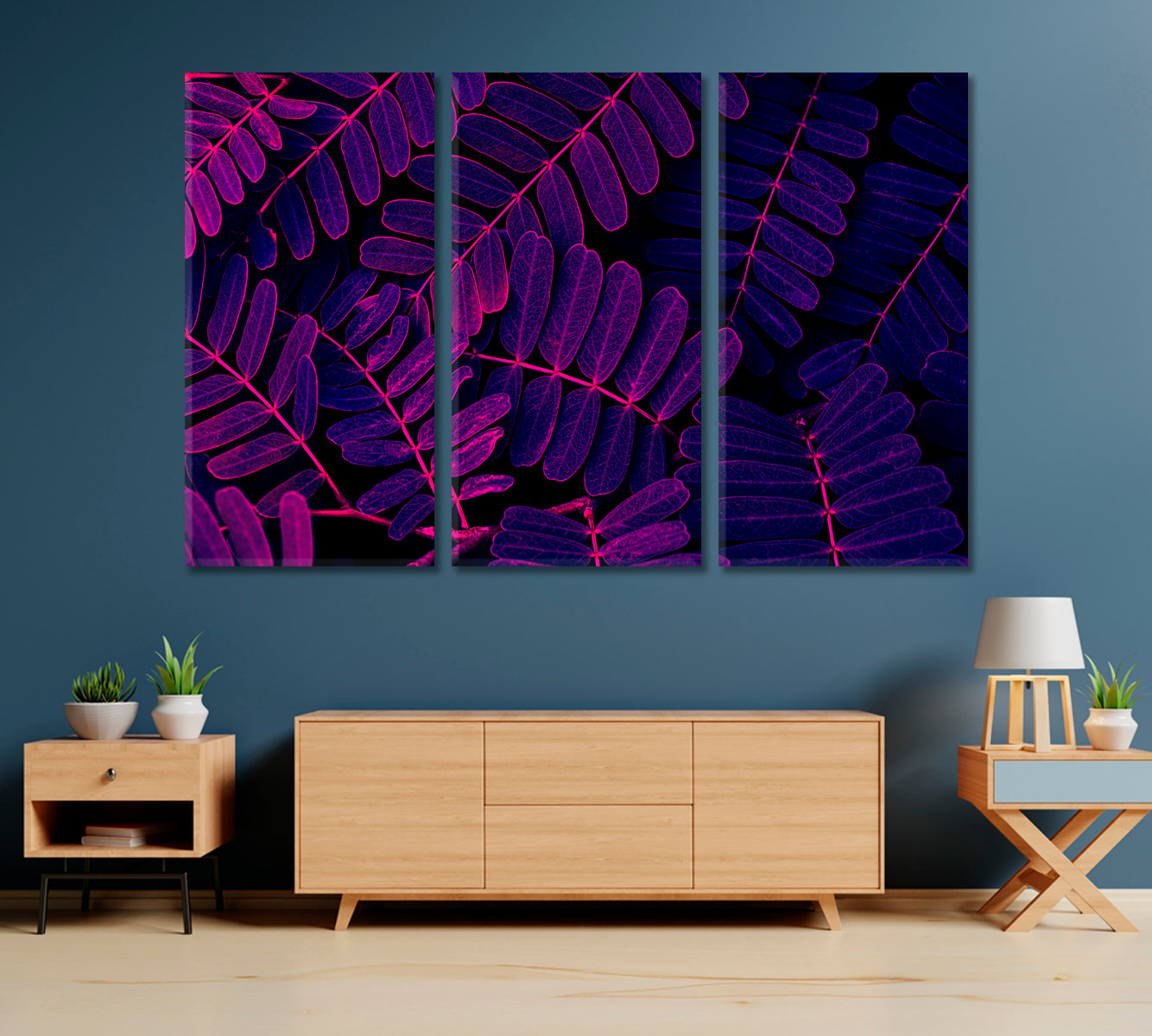 Purple Leaves Canvas Print-Canvas Print-CetArt-1 Panel-24x16 inches-CetArt