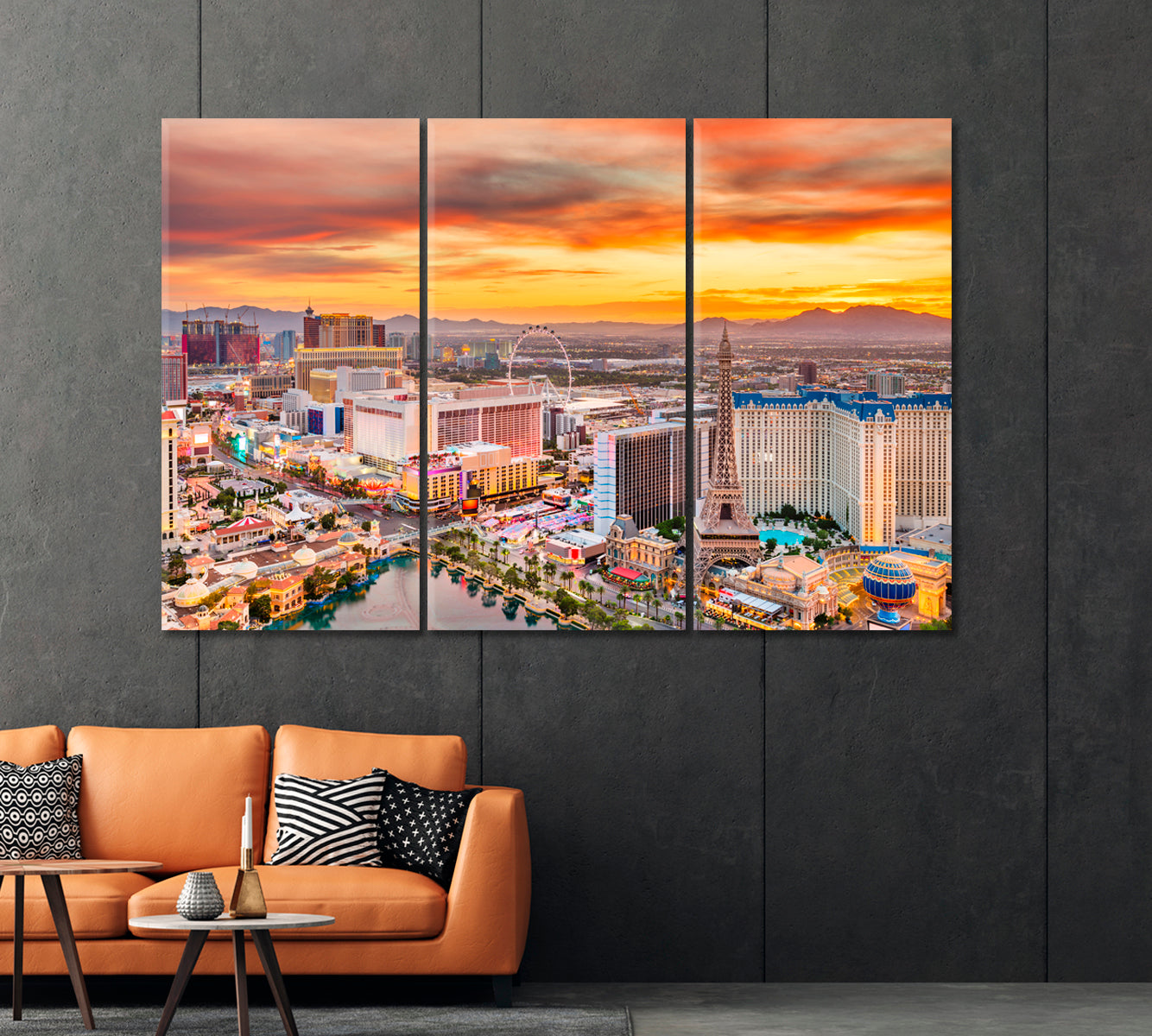 Las Vegas at Dusk Canvas Print-Canvas Print-CetArt-1 Panel-24x16 inches-CetArt