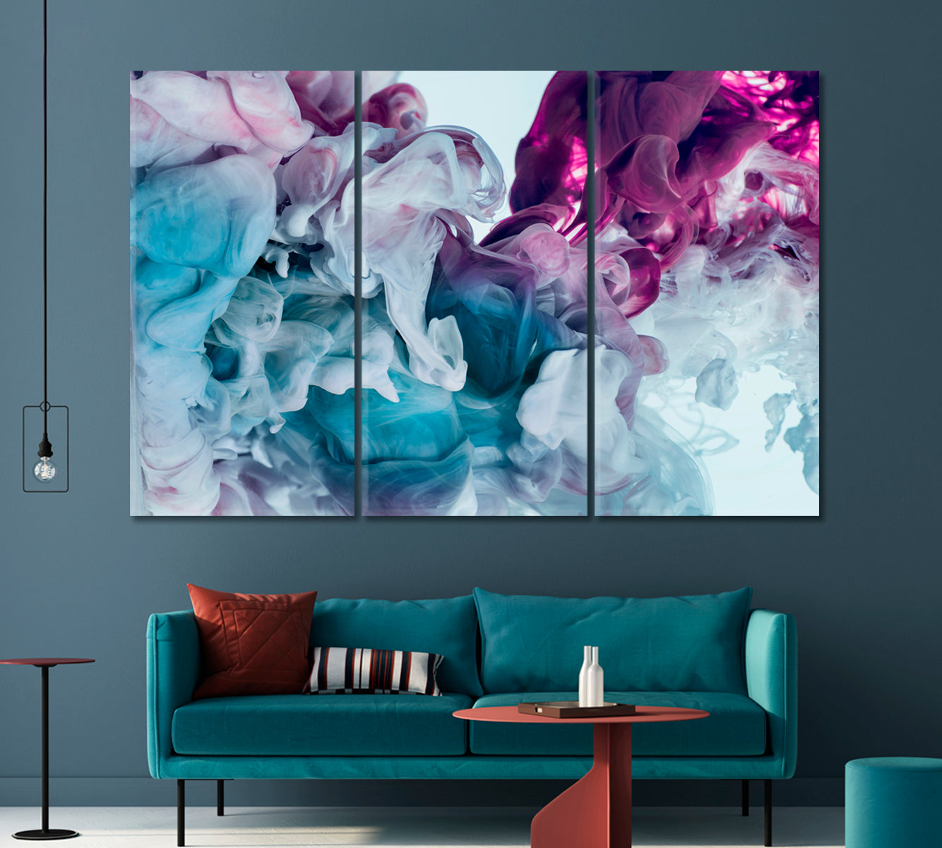 Abstract Blue and Purple Smoke Canvas Print-Canvas Print-CetArt-1 Panel-24x16 inches-CetArt