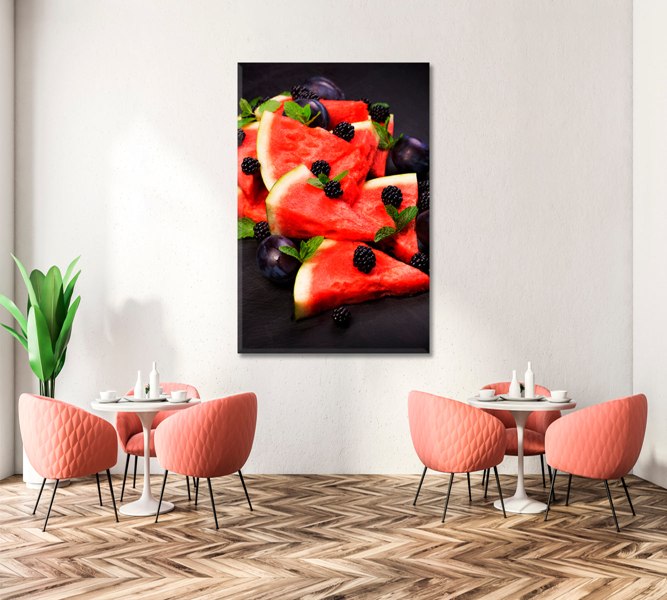 Watermelon Slices Canvas Print-Canvas Print-CetArt-1 panel-16x24 inches-CetArt