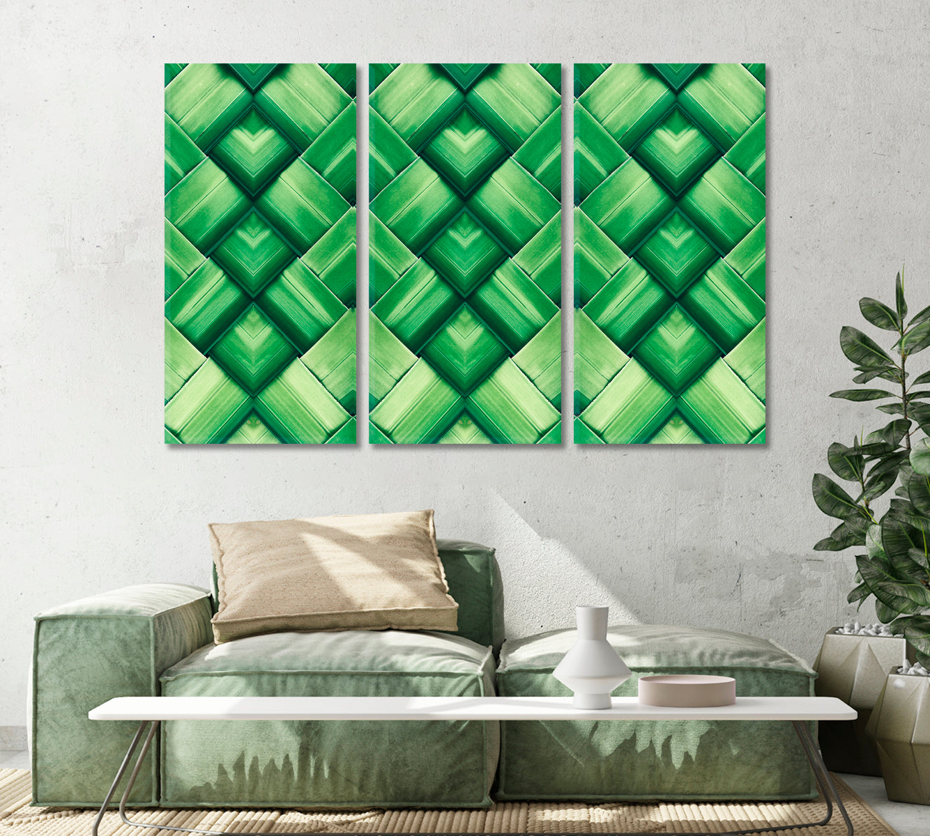 Abstract Palm Leaf Canvas Print-Canvas Print-CetArt-1 Panel-24x16 inches-CetArt