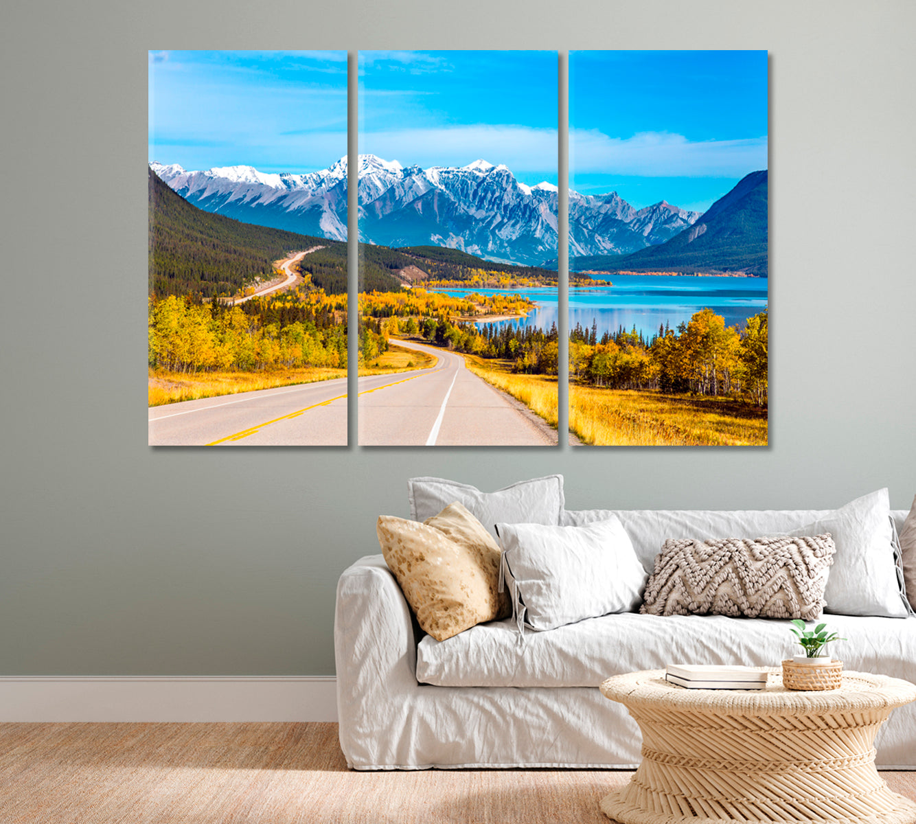 Abraham Lake Landscape Alberta Canada Canvas Print-Canvas Print-CetArt-1 Panel-24x16 inches-CetArt
