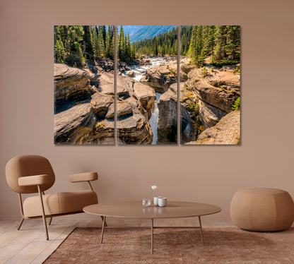 Mistaya Canyon Icefields Parkway in Banff National Park Canvas Print-Canvas Print-CetArt-1 Panel-24x16 inches-CetArt