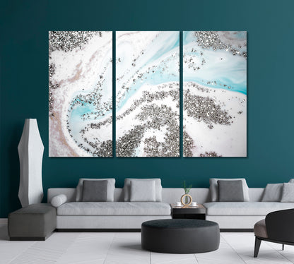 Abstract Liquid Marble in Pastel Colors Canvas Print-Canvas Print-CetArt-1 Panel-24x16 inches-CetArt