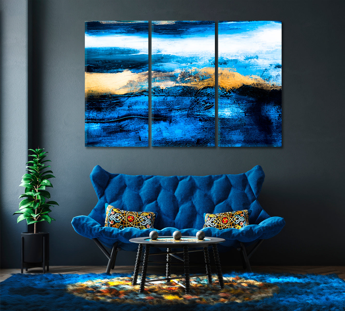 Abstract Sea Landscape Canvas Print-Canvas Print-CetArt-1 Panel-24x16 inches-CetArt