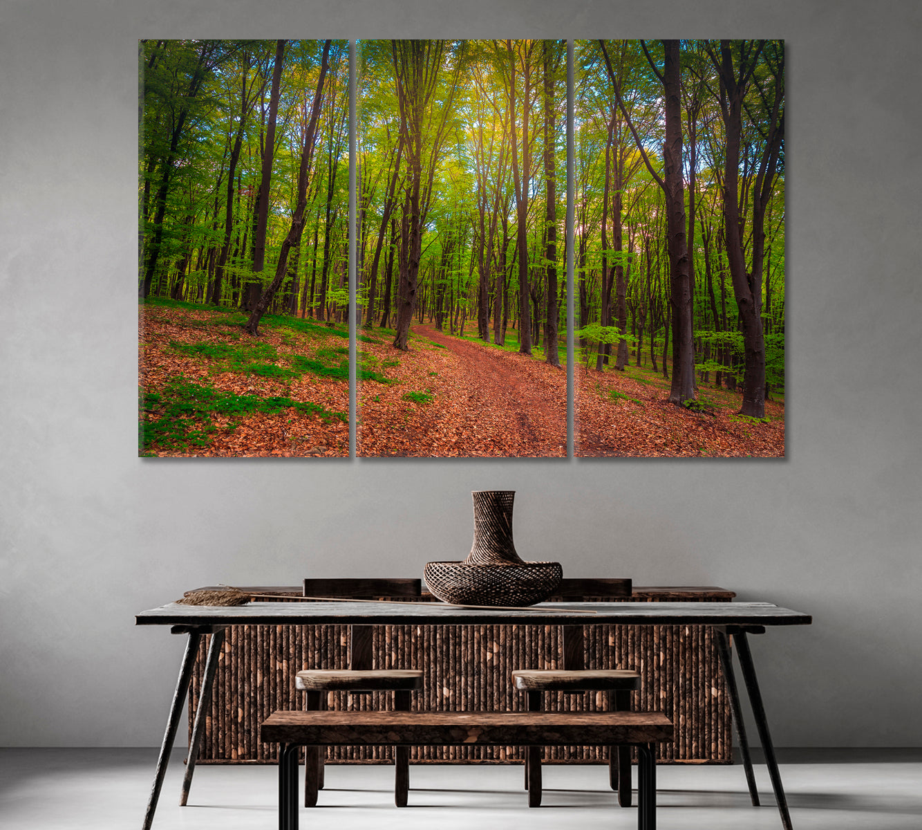 Spring Forest Landscape Canvas Print-Canvas Print-CetArt-1 Panel-24x16 inches-CetArt