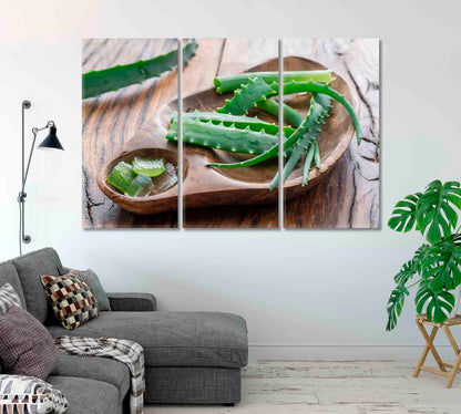 Aloe Fresh Leaves Canvas Print-Canvas Print-CetArt-1 Panel-24x16 inches-CetArt
