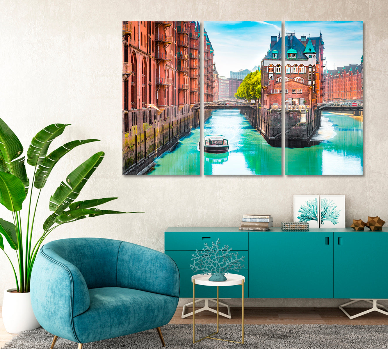 Speicherstadt Hamburg Germany Canvas Print-Canvas Print-CetArt-1 Panel-24x16 inches-CetArt