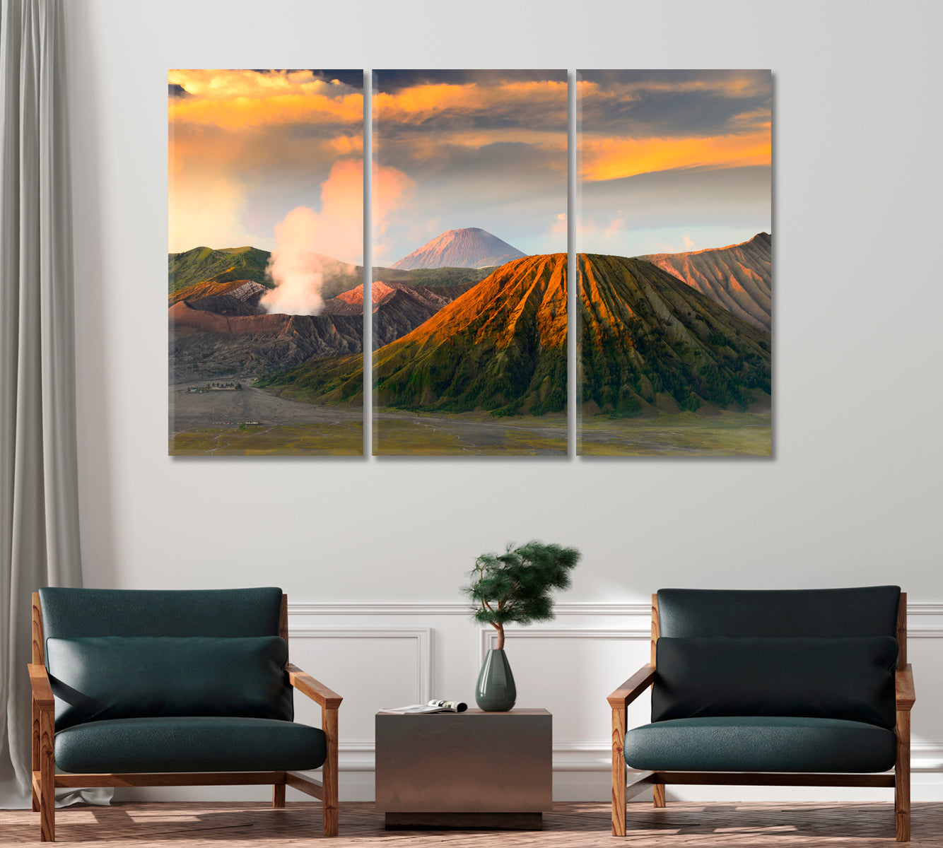 Mountains Bromo and Sumeru Java Indonesia Canvas Print-Canvas Print-CetArt-1 Panel-24x16 inches-CetArt