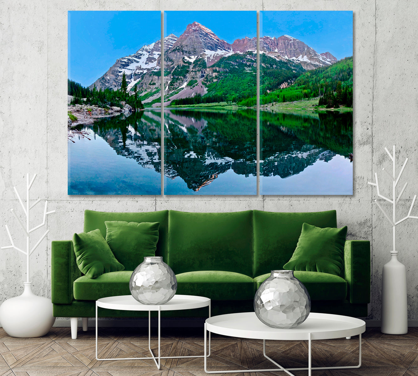 Maroon Bells USA Canvas Print-Canvas Print-CetArt-1 Panel-24x16 inches-CetArt