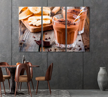 Chocolate Cocktail with Banana Canvas Print-Canvas Print-CetArt-1 Panel-24x16 inches-CetArt