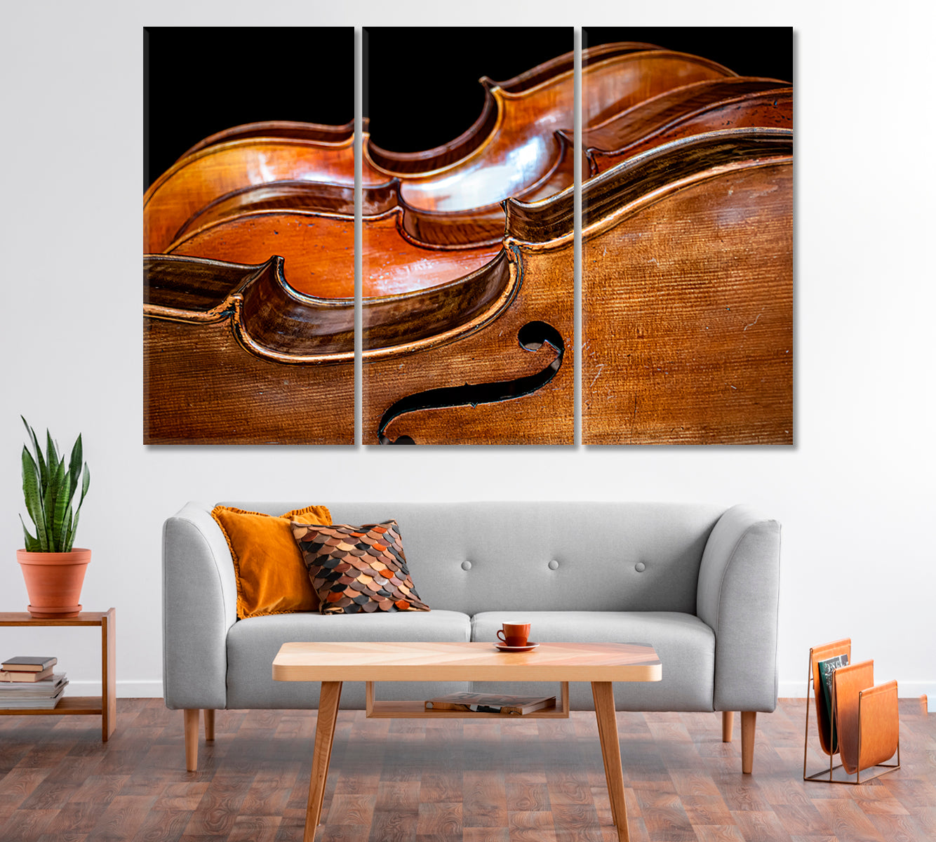 Three Beautiful Cellos Canvas Print-Canvas Print-CetArt-1 Panel-24x16 inches-CetArt