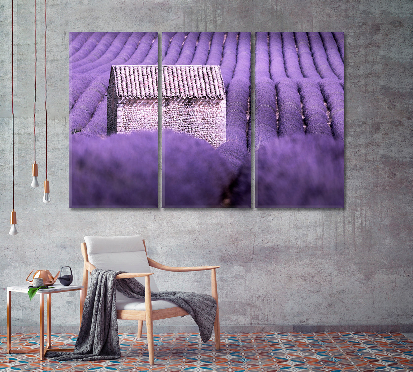 Valensole Purple Lavender Field Provence France Canvas Print-Canvas Print-CetArt-1 Panel-24x16 inches-CetArt