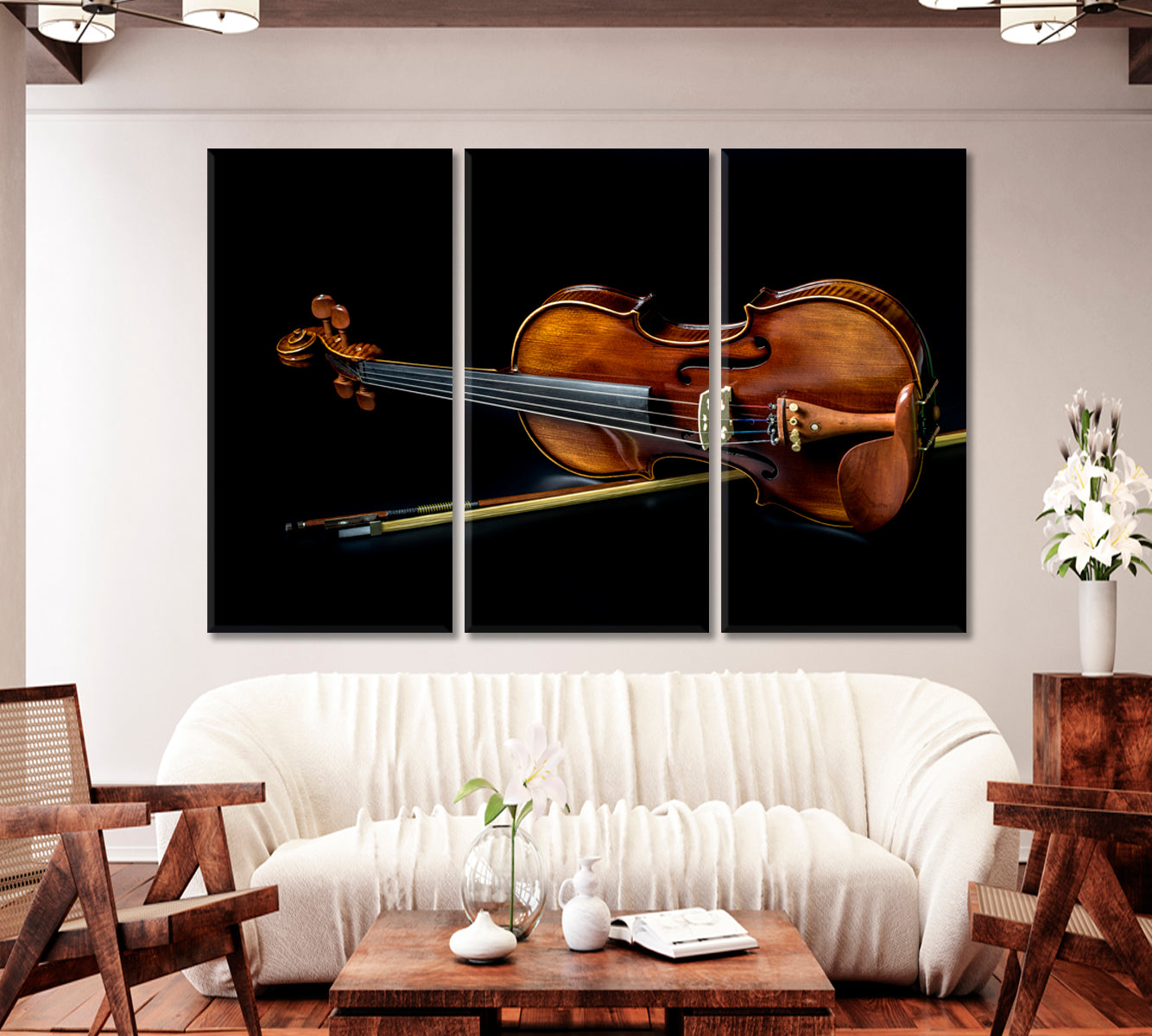 Violin Musical Instrument Canvas Print-Canvas Print-CetArt-1 Panel-24x16 inches-CetArt
