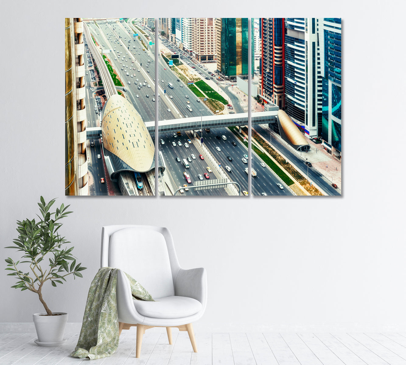 Highway in Downtown Dubai UAE Canvas Print-Canvas Print-CetArt-1 Panel-24x16 inches-CetArt
