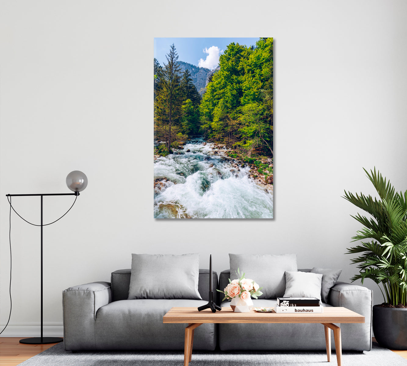 Savica Waterfall Slovenia Alps Beautiful Nature Canvas Print-Canvas Print-CetArt-1 panel-16x24 inches-CetArt