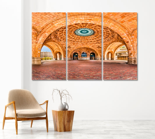 Historic Pittsburgh Train Station USA Canvas Print-Canvas Print-CetArt-1 Panel-24x16 inches-CetArt