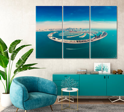 Palm Jumeirah Island in Dubai UAE Canvas Print-Canvas Print-CetArt-1 Panel-24x16 inches-CetArt