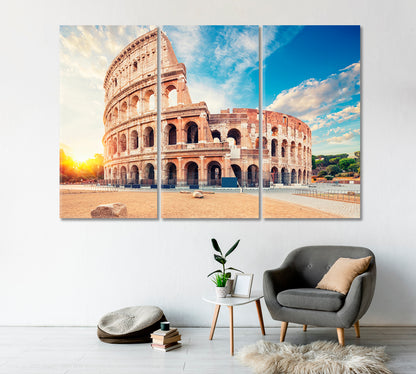 Colosseum or Flavian Amphitheater Rome Italy Canvas Print-Canvas Print-CetArt-1 Panel-24x16 inches-CetArt