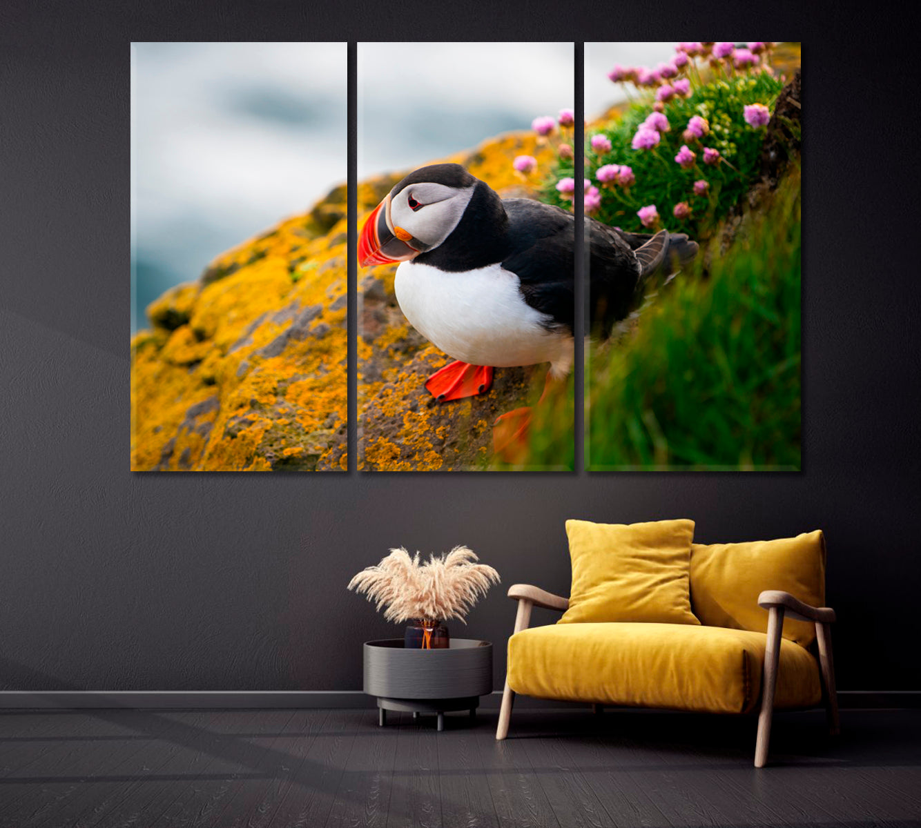 Puffin Seabird Canvas Print-Canvas Print-CetArt-1 Panel-24x16 inches-CetArt