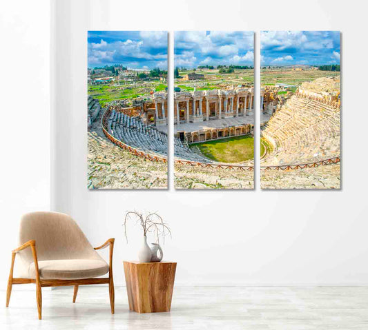 Roman Amphitheater Ruins Turkey Canvas Print-Canvas Print-CetArt-1 Panel-24x16 inches-CetArt