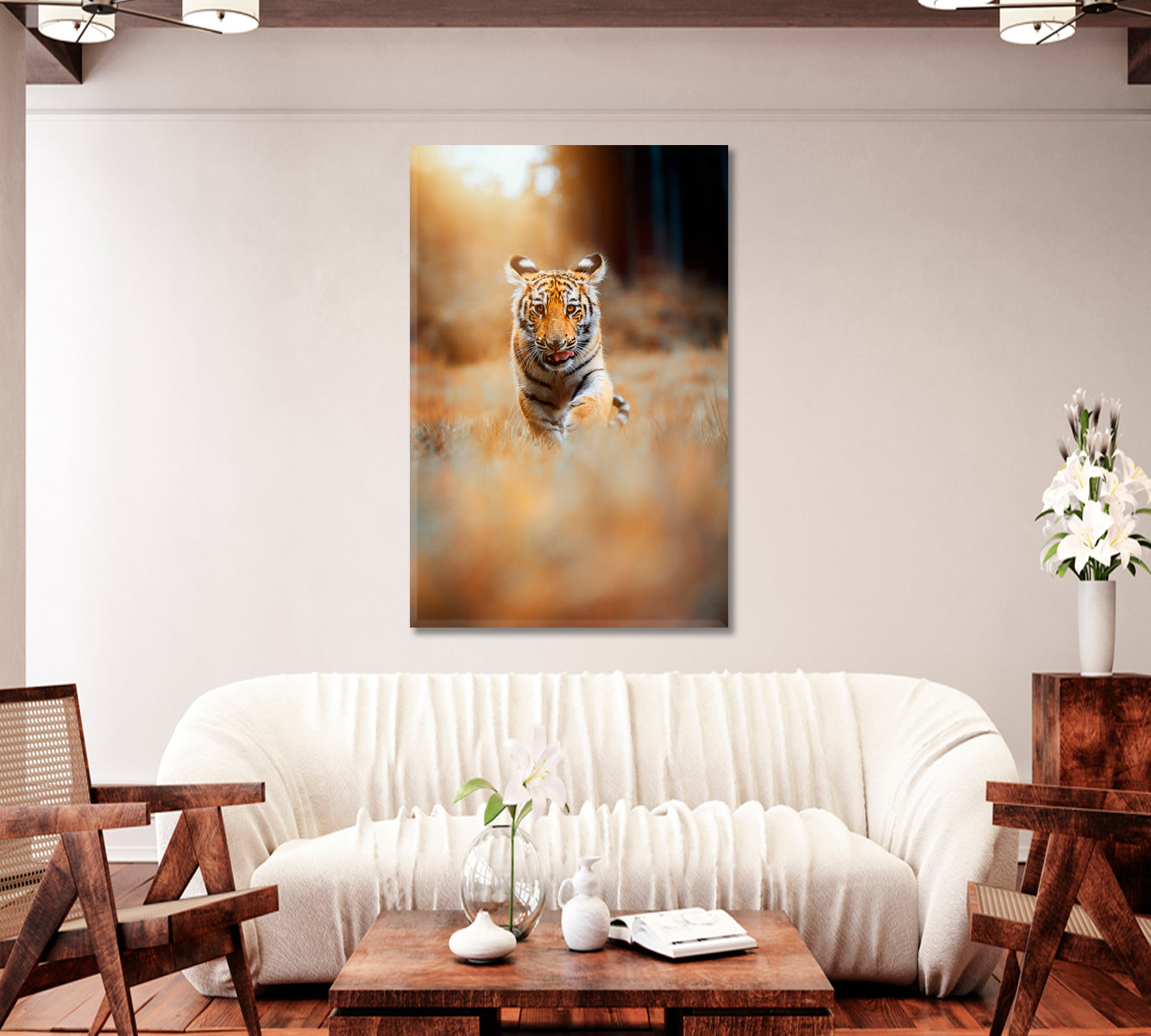 Siberian Tiger Cub Canvas Print-Canvas Print-CetArt-1 panel-16x24 inches-CetArt