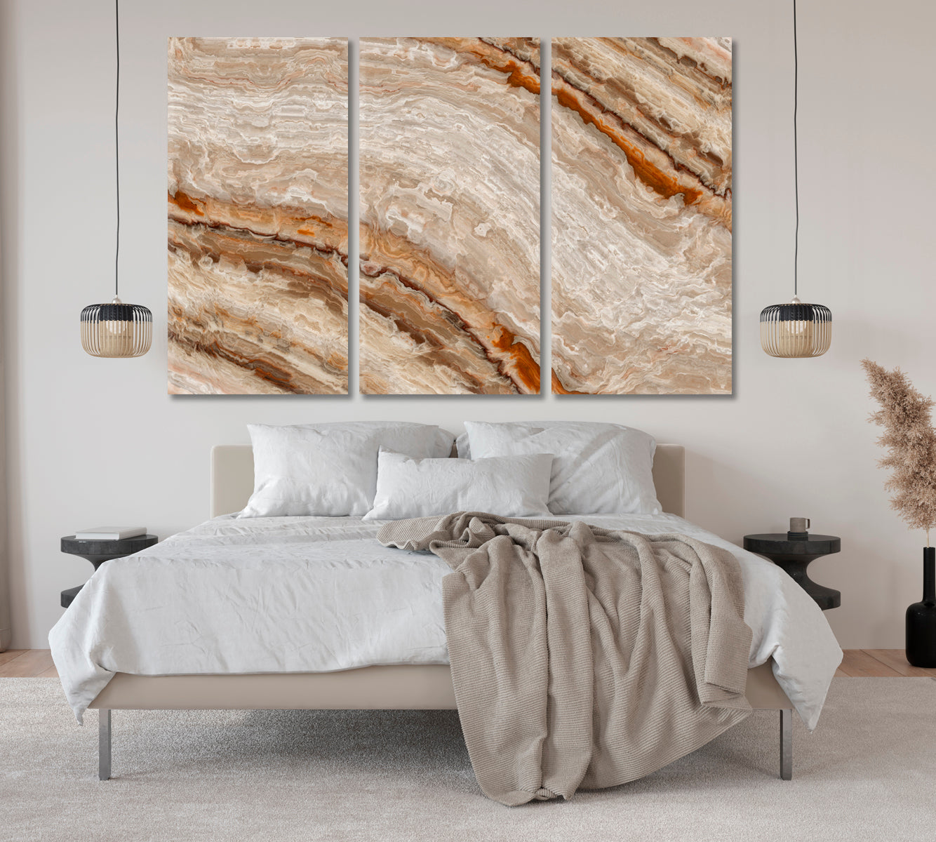 Brown Marble Abstract Pattern Canvas Print-Canvas Print-CetArt-1 Panel-24x16 inches-CetArt