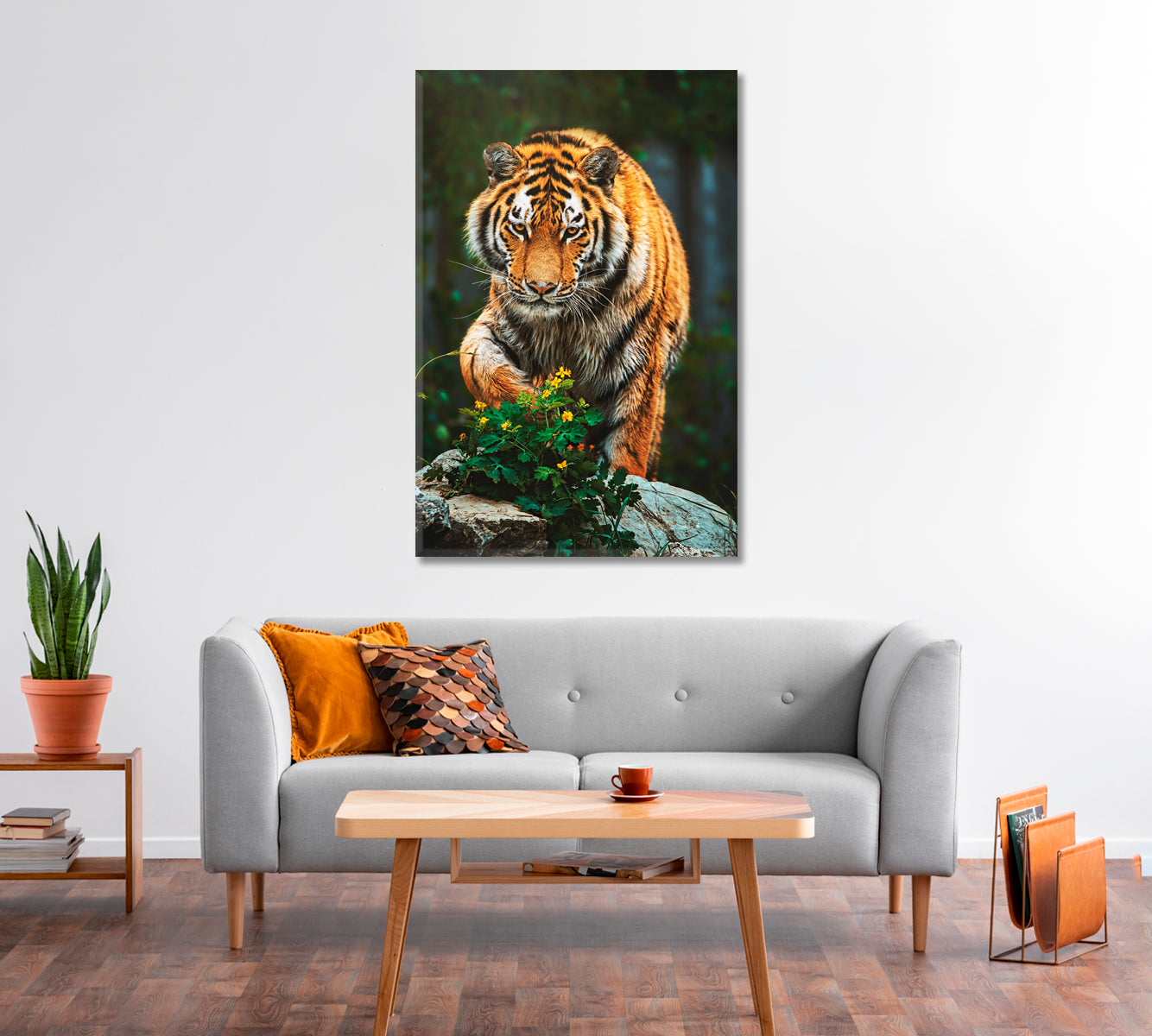 Wild Siberian Tiger Canvas Print-Canvas Print-CetArt-1 panel-16x24 inches-CetArt