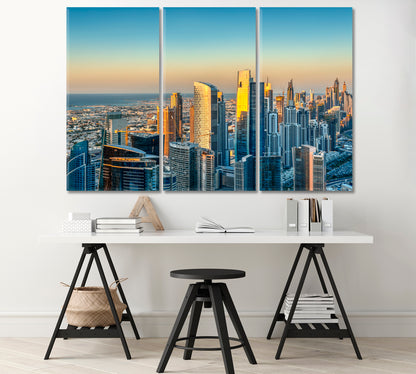 Business Bay Towers in Dubai Canvas Print-Canvas Print-CetArt-1 Panel-24x16 inches-CetArt
